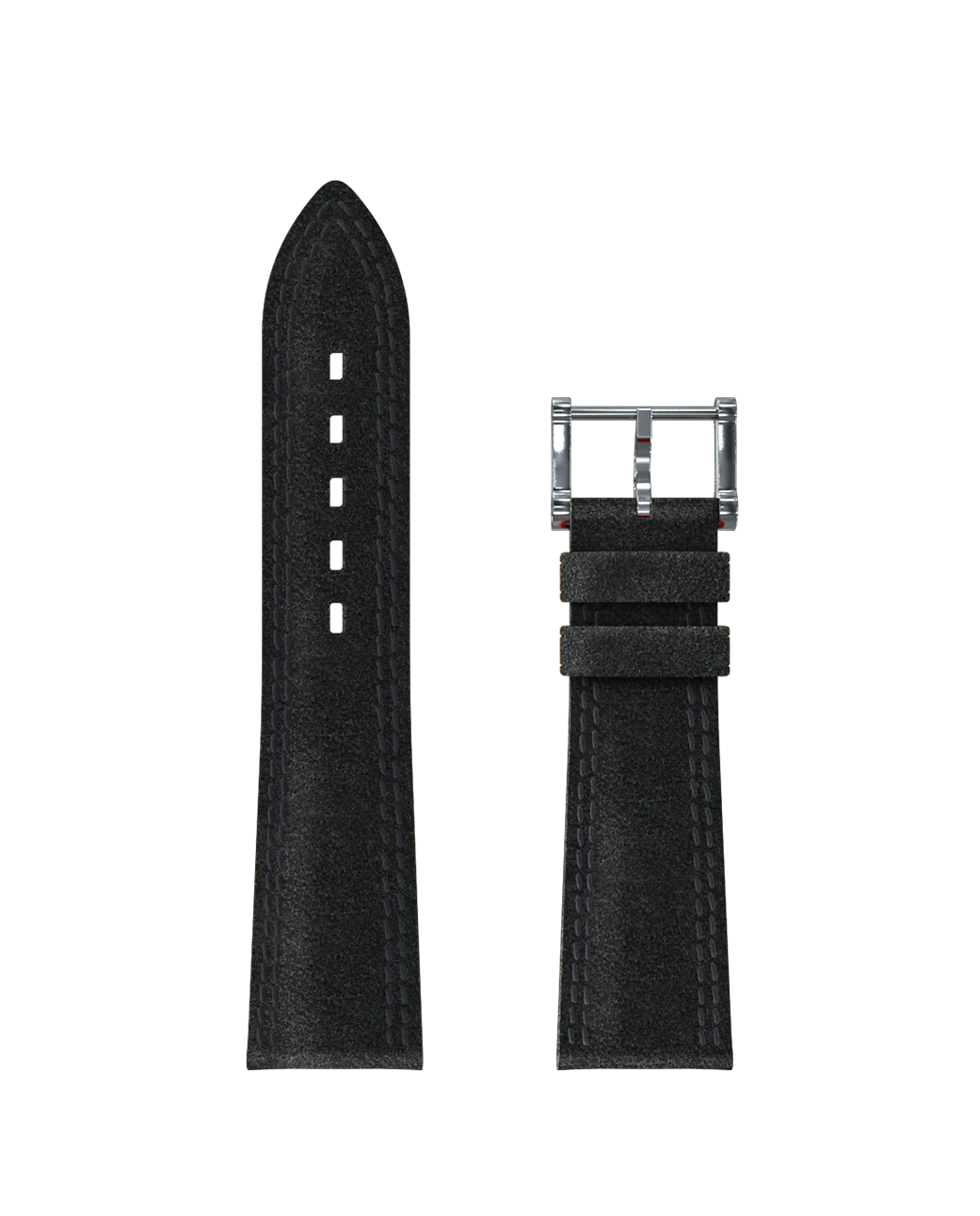 Bracelet Alcantara® noir, double couture noire