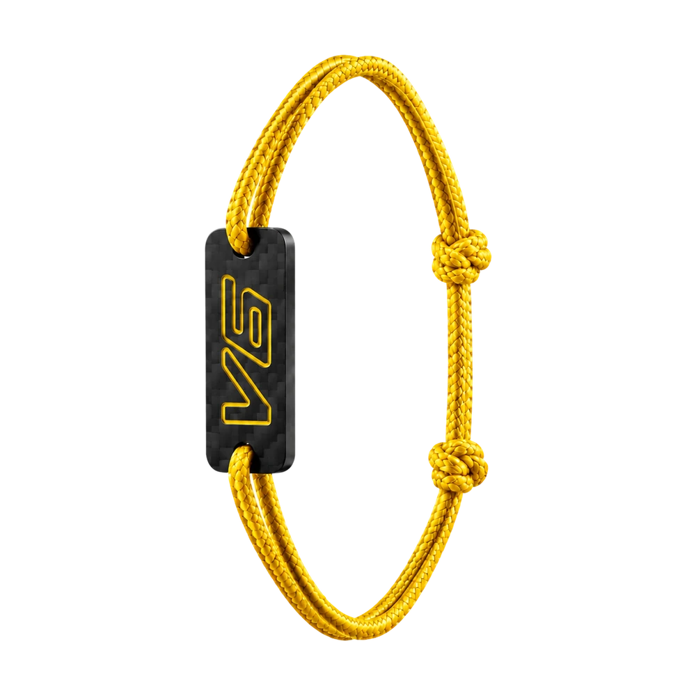 Bracciale V6 in carbonio — giallo