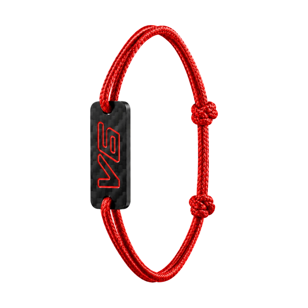 Bracciale V6 in carbonio — rosso