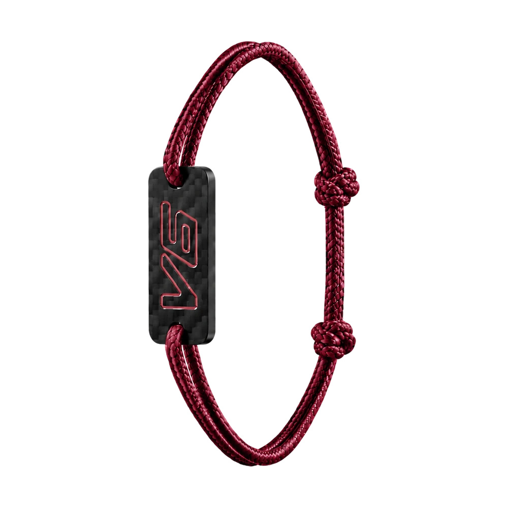 Bracciale V6 in carbonio — bordeaux