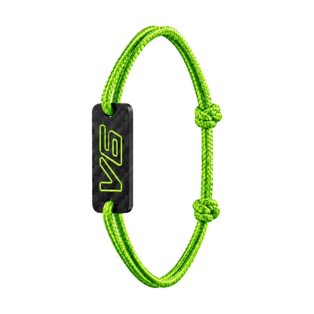 Bracciale V6 in carbonio — verde mela
