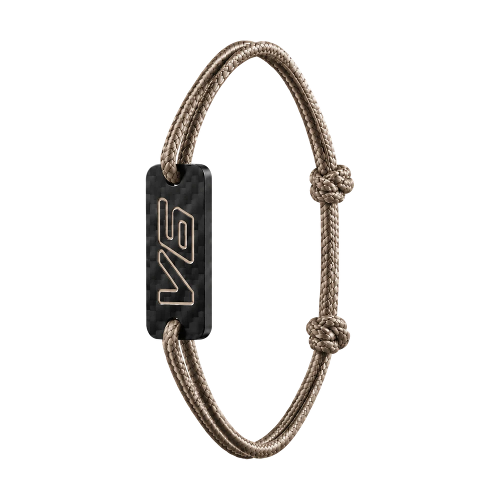 Bracciale V6 in carbonio — taupe