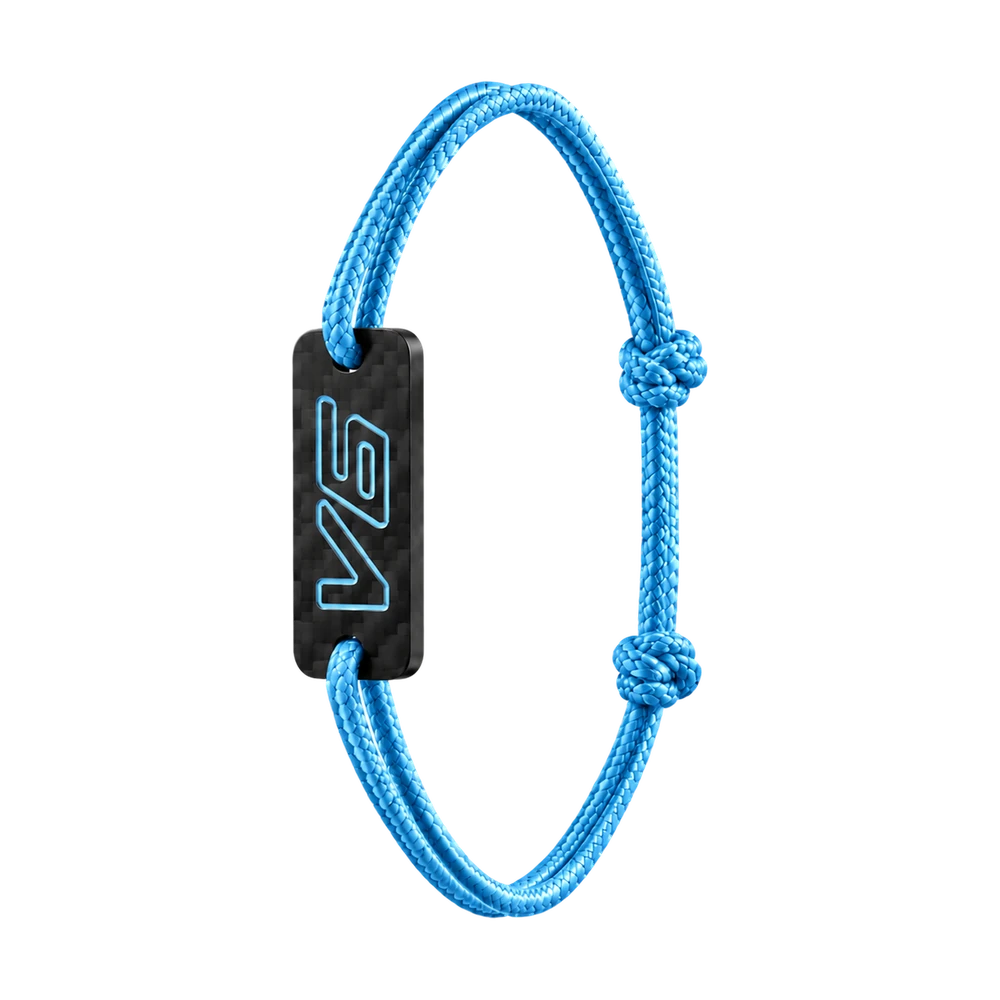 Bracciale V6 in carbonio — azzurro