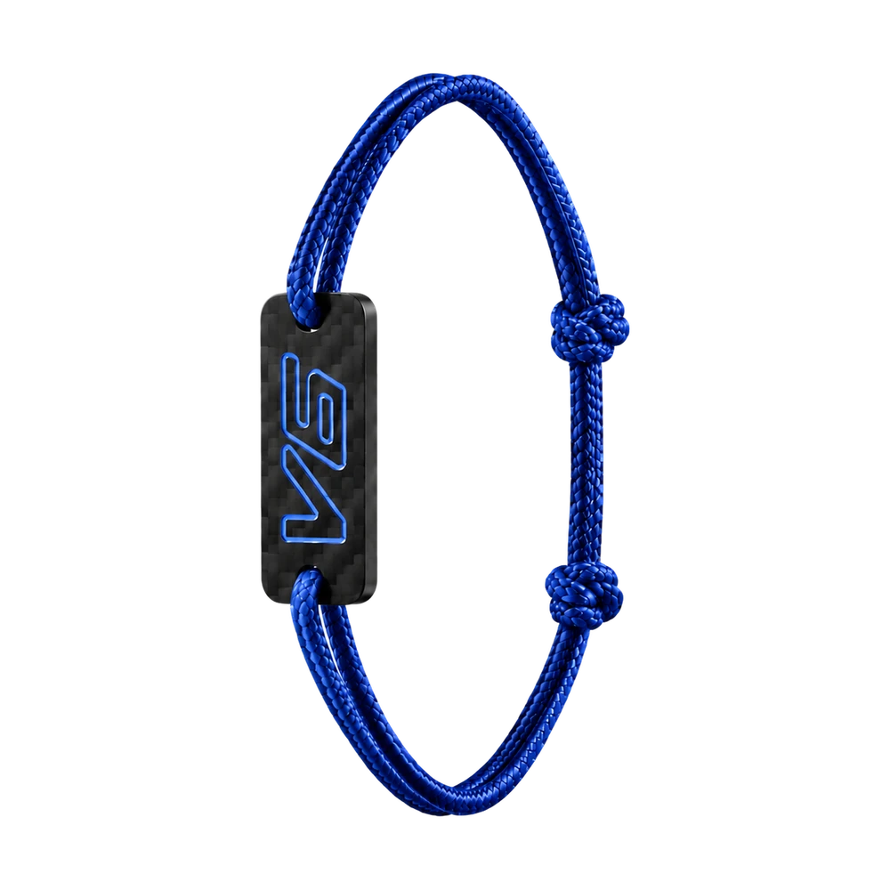 Bracciale V6 in carbonio — blu royal