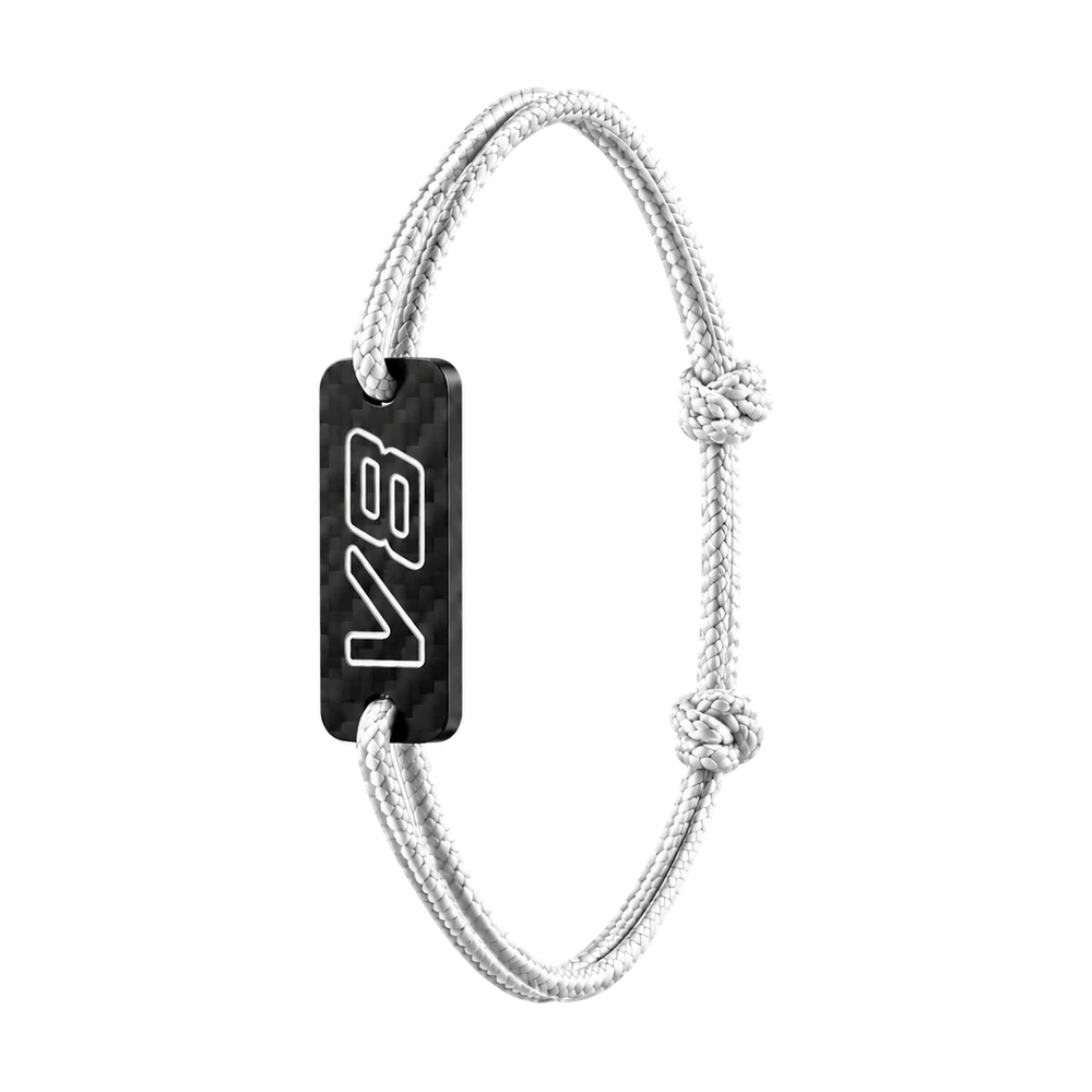 Armband V8 aus Carbon — weiß