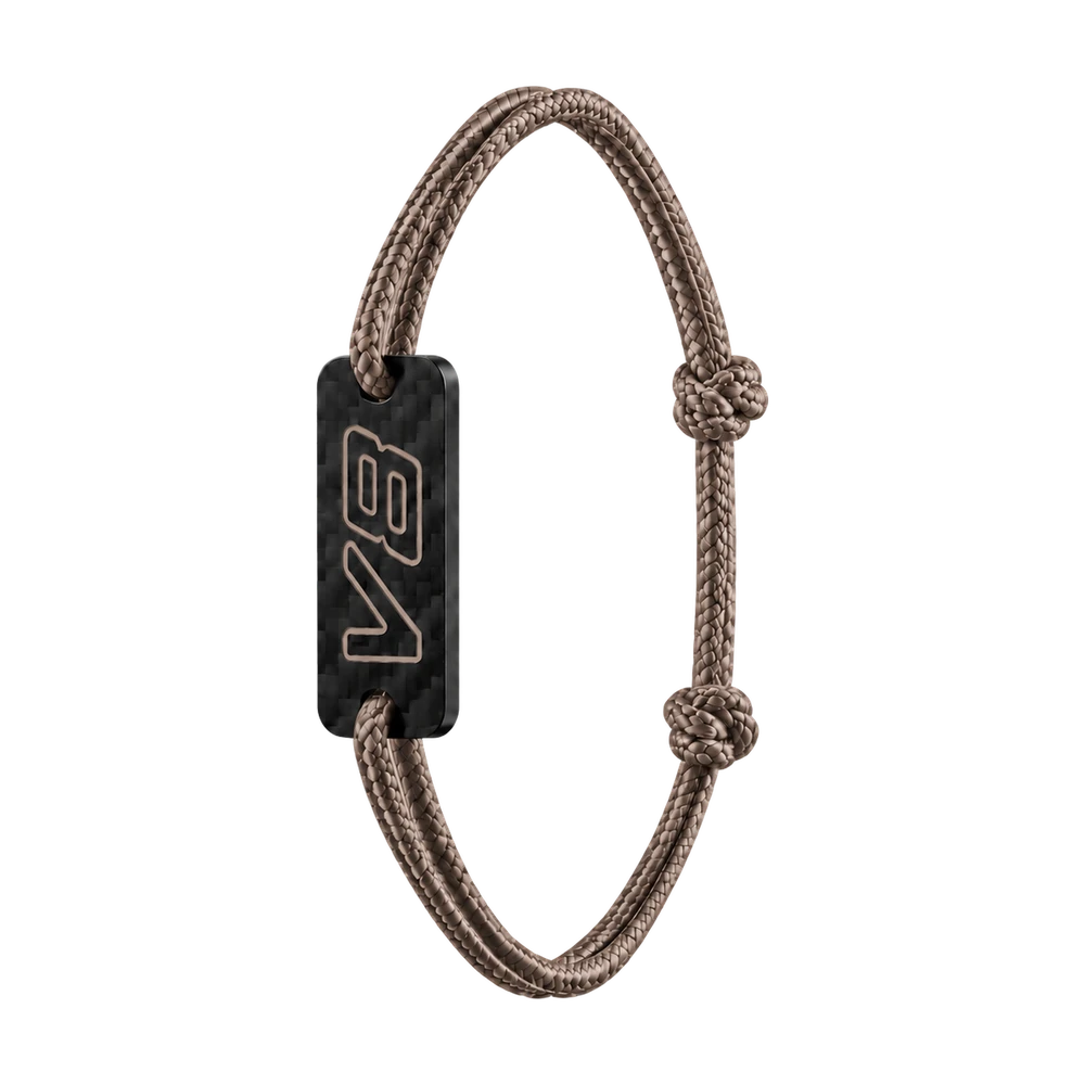 Armband V8 aus Carbon — taupe