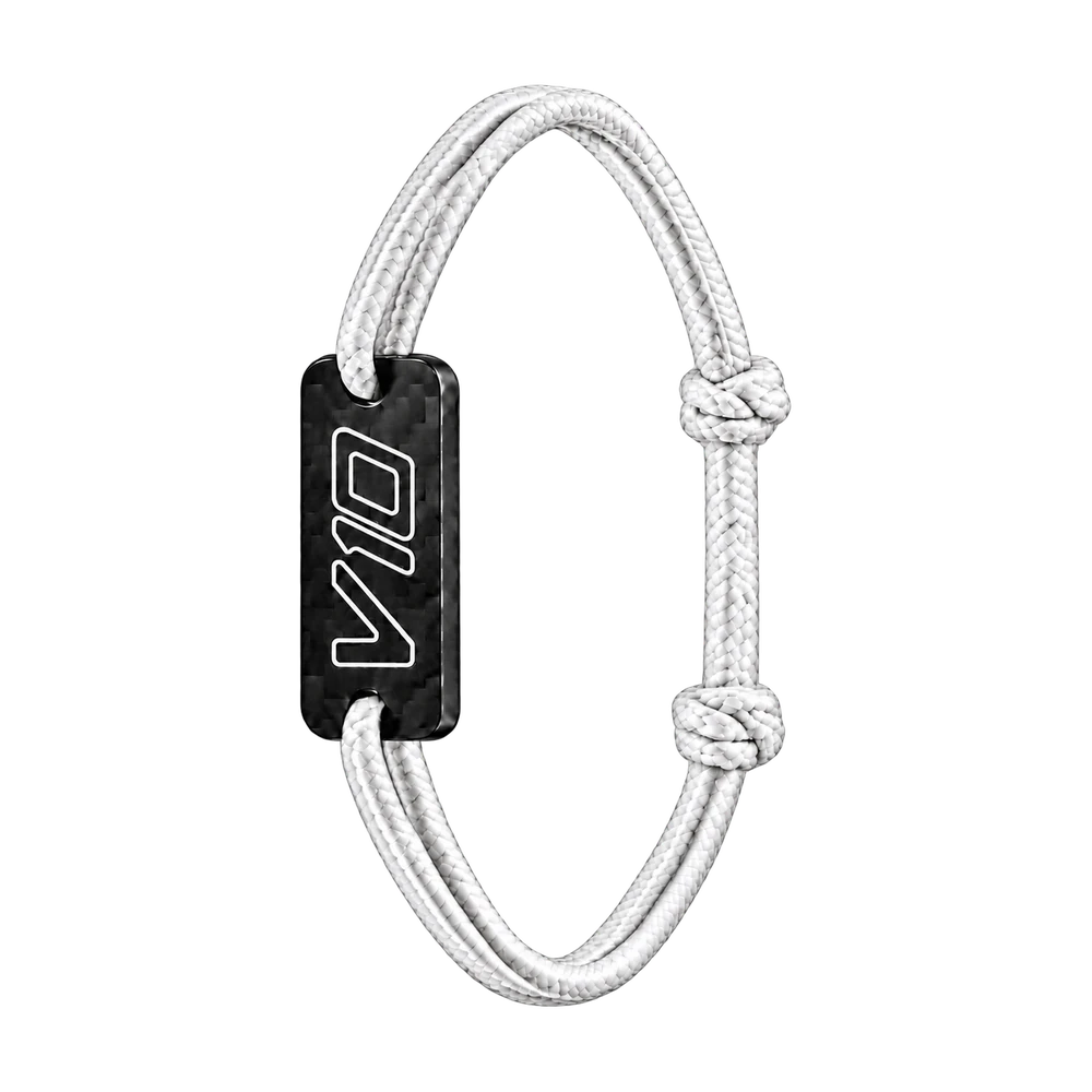 Armband V10 aus Carbon — weiß