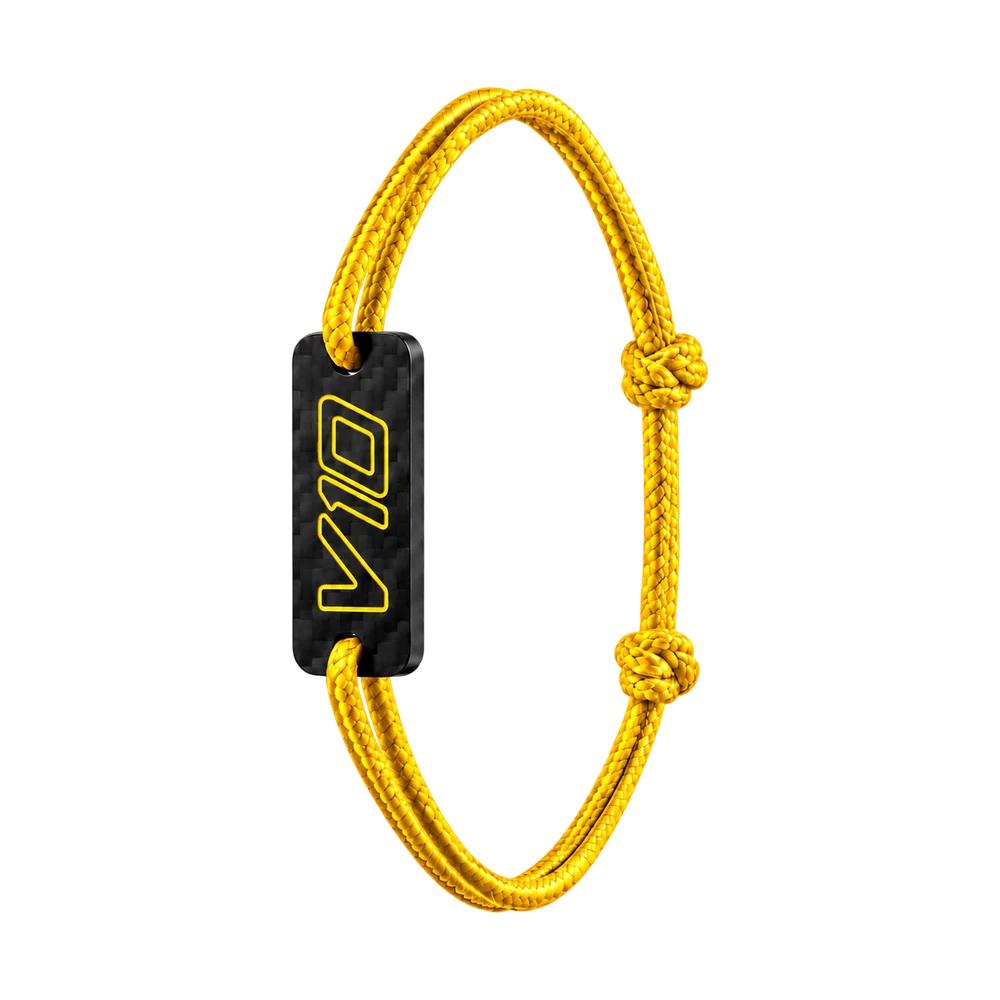 Armband V10 aus Carbon — gelb