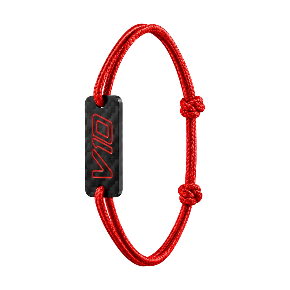 Armband V10 aus Carbon — rot
