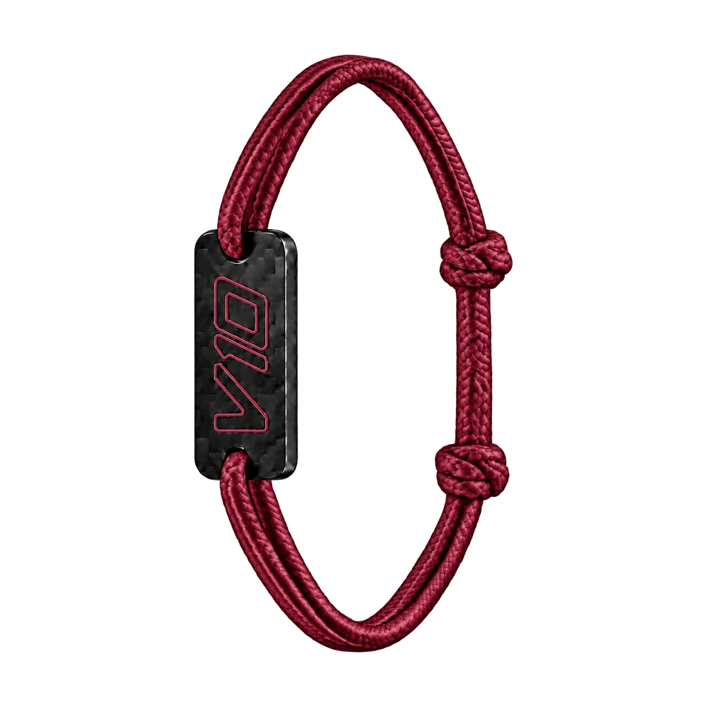 Armband V10 aus Carbon — bordeaux