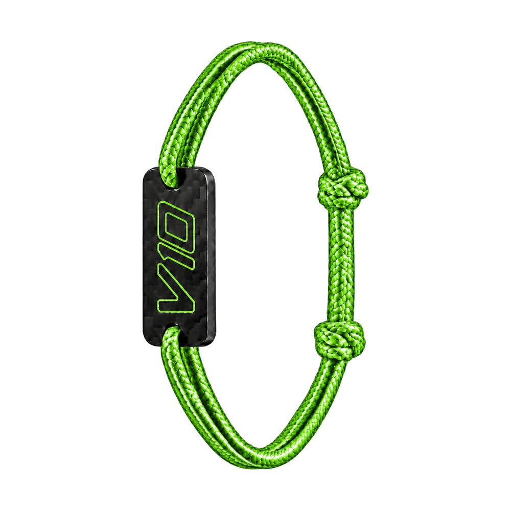 Armband V10 aus Carbon — apfelgrün