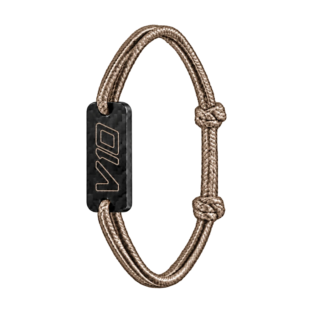 Armband V10 aus Carbon — taupe