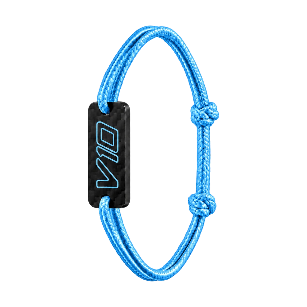 Armband V10 aus Carbon — himmelblau