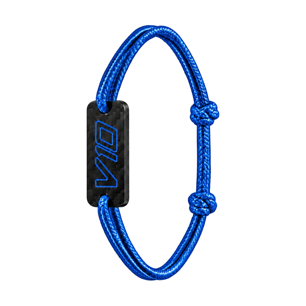 Armband V10 aus Carbon — königsblau