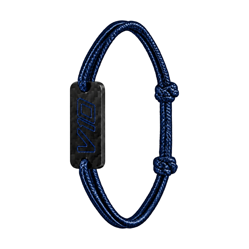 Armband V10 aus Carbon — marineblau