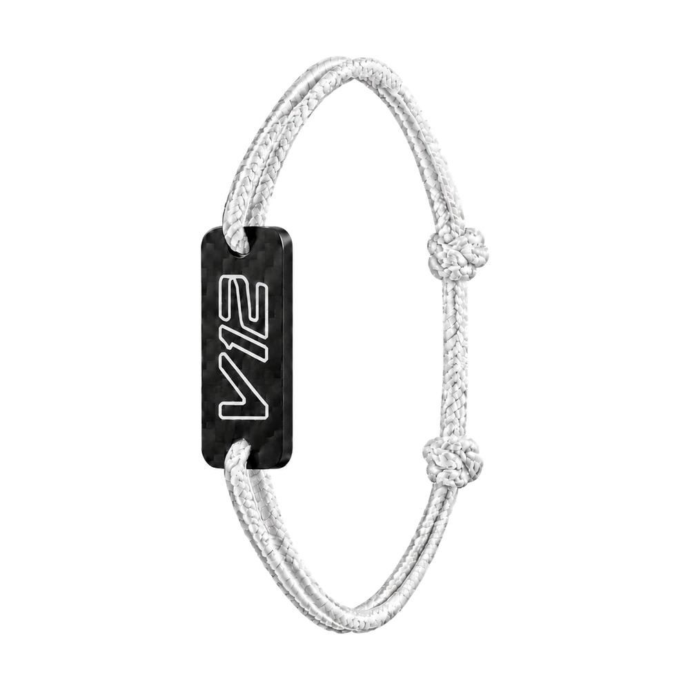 Bracciale V12 in carbonio — bianco