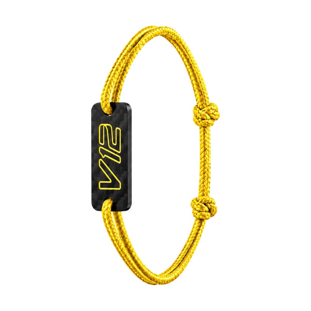 Bracciale V12 in carbonio — giallo