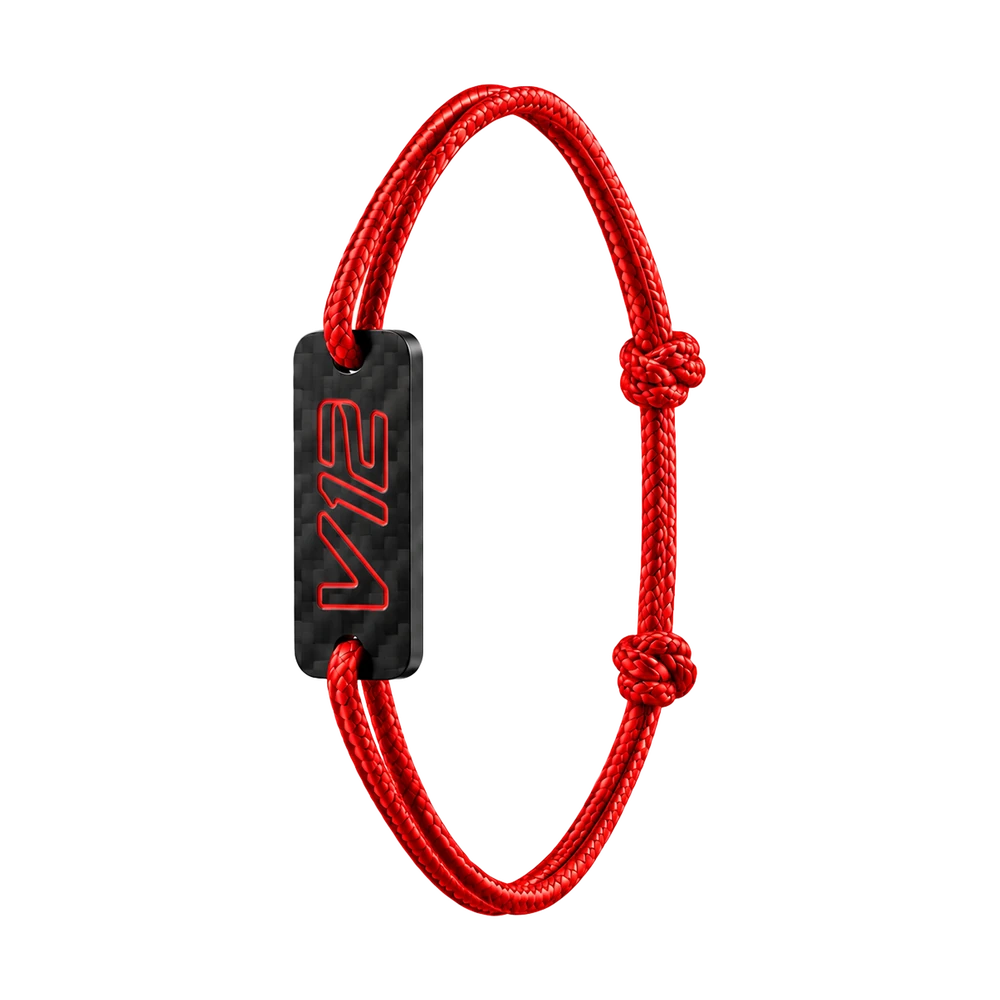 Bracciale V12 in carbonio — rosso