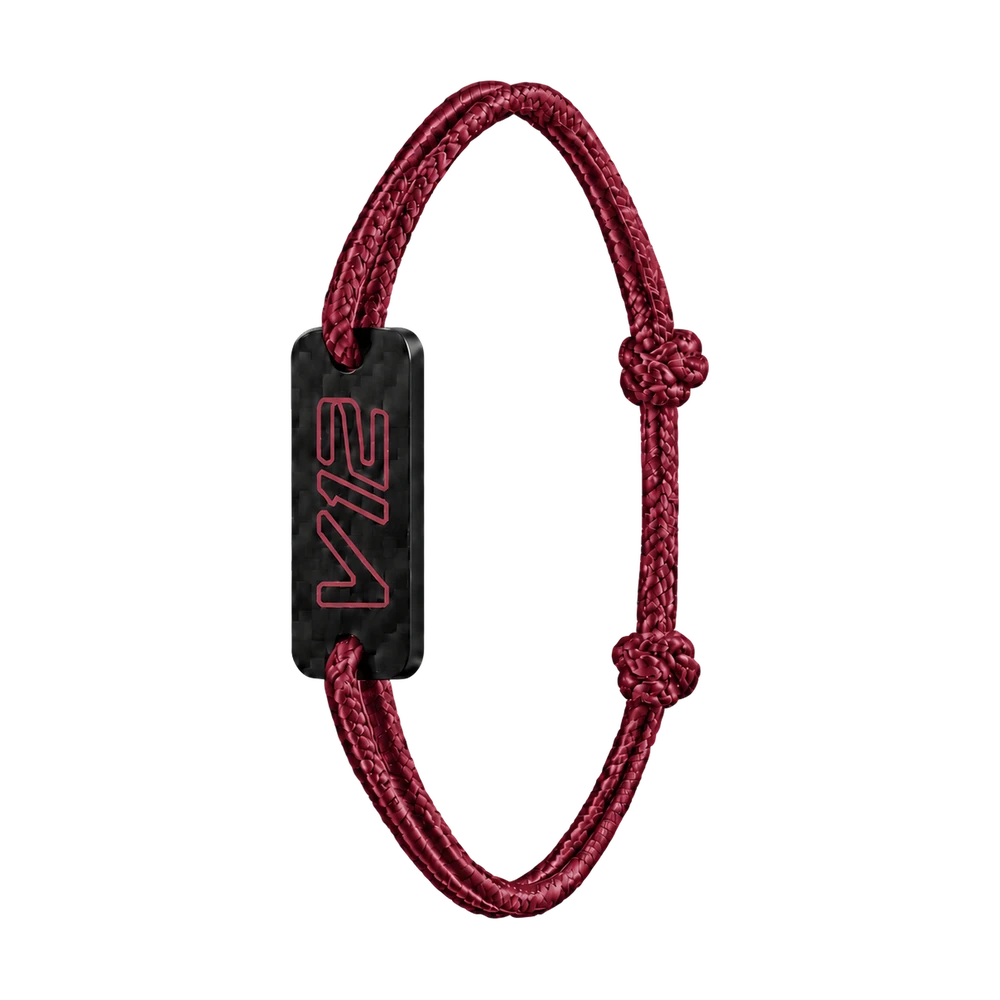 Bracciale V12 in carbonio — bordeaux