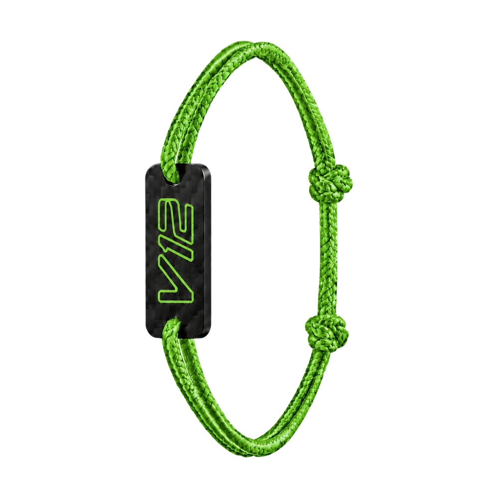Bracciale V12 in carbonio — verde mela