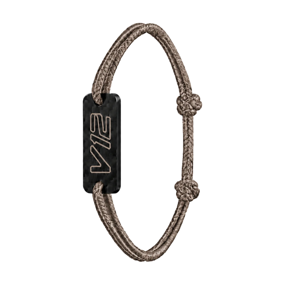 Bracciale V12 in carbonio — taupe