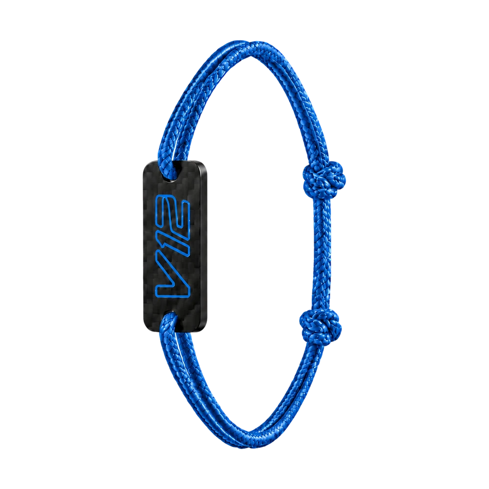 Bracciale V12 in carbonio — blu royal