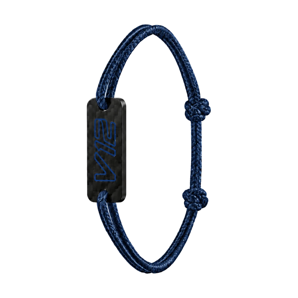 Bracciale V12 in carbonio — blu navy